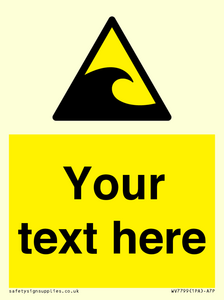 Custom warning tsunami hazard zone